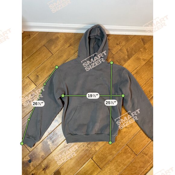 Comfrt Minimalist Hoodie Gray Size Small Oversized Sweatshirt Cozy Loungewear - Picture 4 of 11